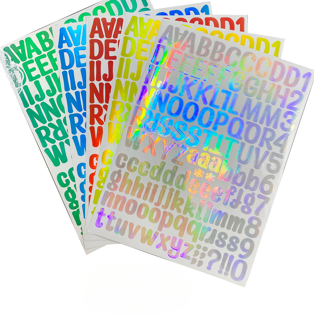 Wholesale 30PCS/PACK Self-adhesive 1-inch Self-adhesive Laser Vinyl Mailbox Alphanumerical Stickers